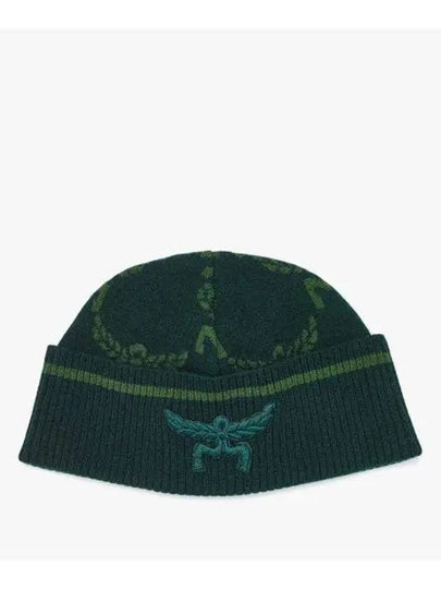 Wool Regenerated Cashmere Loretos Beanie Green - MCM - BALAAN 2