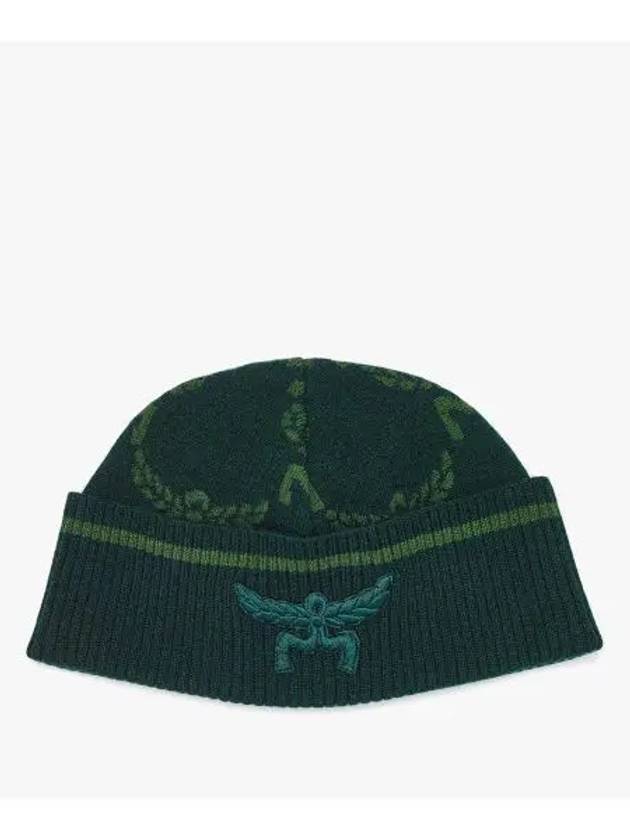 Wool Regenerated Cashmere Loretos Beanie Green - MCM - BALAAN 1