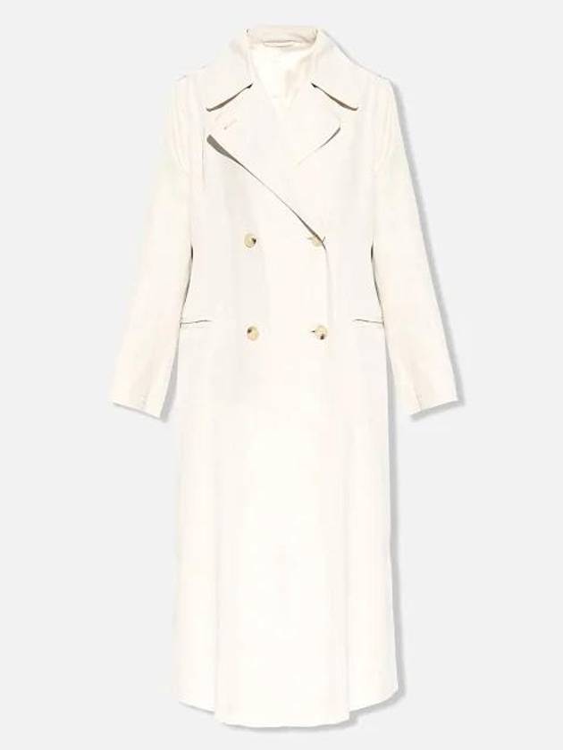 Double-Breasted Midi Coat Cream - TOTEME - BALAAN 2