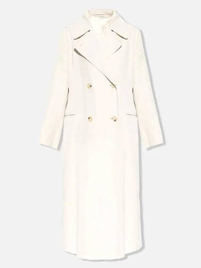 Double-Breasted Midi Coat Cream - TOTEME - BALAAN 2