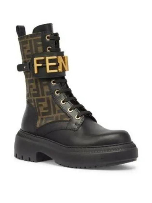 Fendigraphy Leather Worker Boots black Brown - FENDI - BALAAN 2