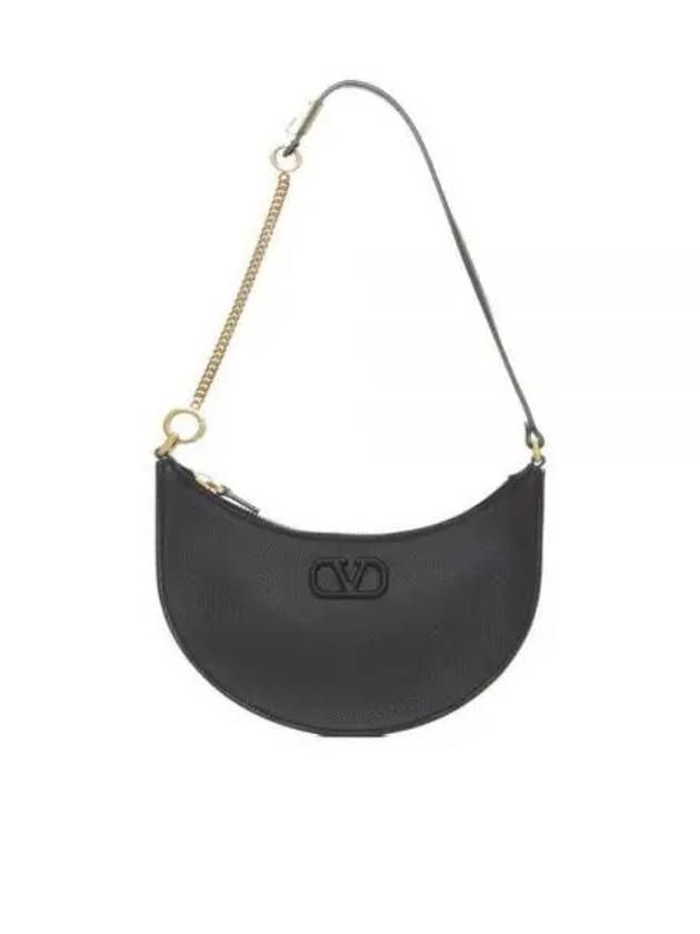 V Logo Classic Leather Chain Shoulder Bag Black - VALENTINO - BALAAN 2