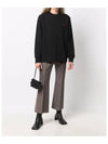 Heart Logo Patch Knit Top Black - AMI - BALAAN 5