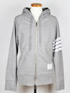 diagonal hood zip up gray 5 - THOM BROWNE - BALAAN 1