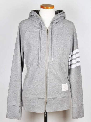 diagonal hood zip up gray 5 - THOM BROWNE - BALAAN 1