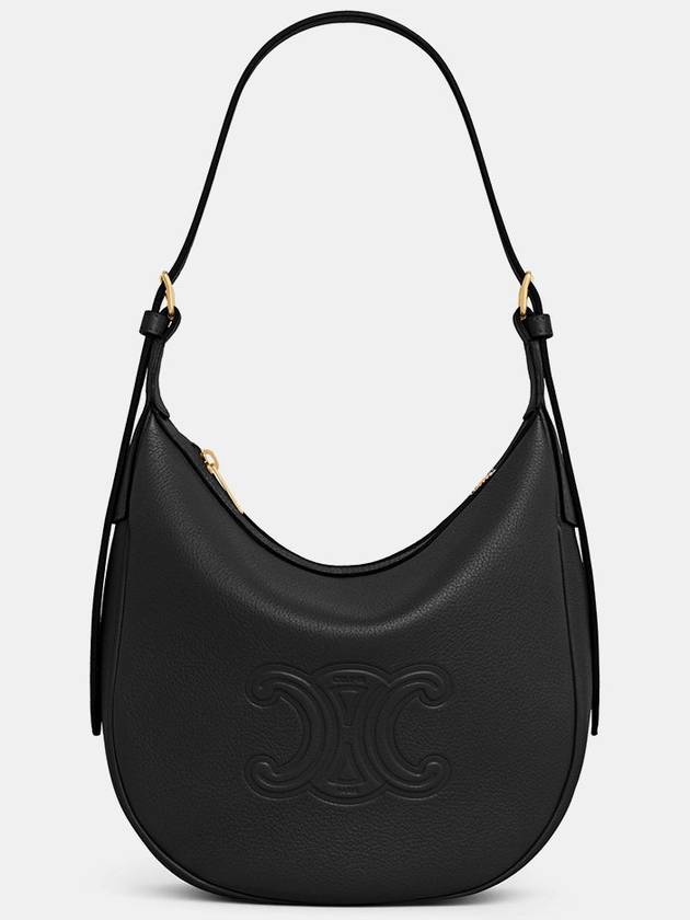 Heloise Cuir Triomphe Small Supple Calfskin Shoulder Bag Black - CELINE - BALAAN 2