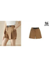 Belted In-Banding One-Tuck Shorts DE2WPH343CM - DUVIK - BALAAN 7