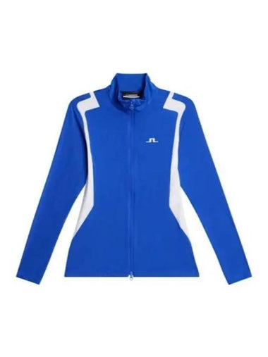 Women's Mae Zip Mid Layer Track Jacket Blue - J.LINDEBERG - BALAAN 1