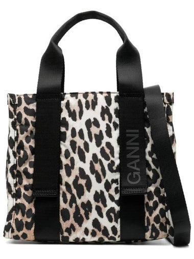 Leopard Tech Small Tote Bag - GANNI - BALAAN 1