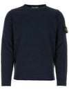 Compass Badge Ribbed Cotton Knit Top Navy - STONE ISLAND - BALAAN 3