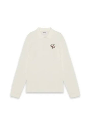 Heart long sleeve polo OFFWHITE off white - PALMES - BALAAN 1