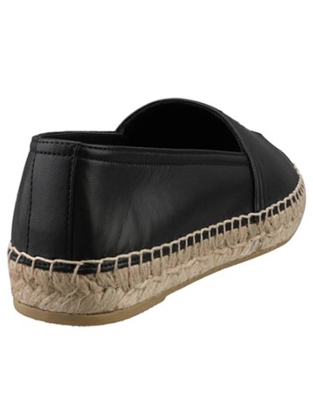 Leather Espadrilles Black - SAINT LAURENT - BALAAN 5