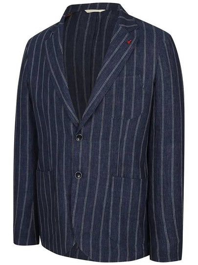 Men's Linen Striped Jacket MMJAM5T34 771 - AT.P.CO - BALAAN 2