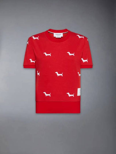 Hector Cotton Milano Short Sleeve T-Shirt Red - THOM BROWNE - BALAAN 2