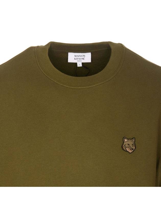 Bold Fox Head Cotton Sweatshirt Green - MAISON KITSUNE - BALAAN 5