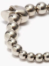 Skull Skull Pendant Spherical Bead Silver Tone Metal Bracelet - ALEXANDER MCQUEEN - BALAAN 3