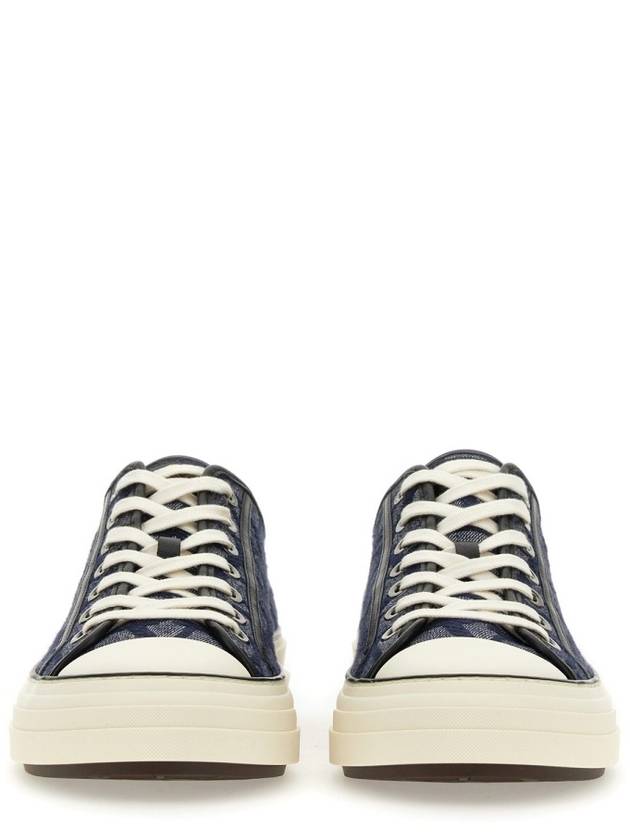 Totalloop Effect Low Top Sneakers Denim Blue - VALENTINO - BALAAN 5