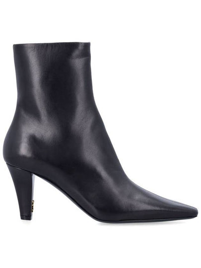 Jill Leather Ankle Boots Black - SAINT LAURENT - BALAAN 2