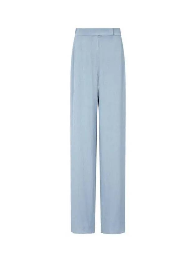 Women s Jacquard Check Wide Pants Light Blue - EMPORIO ARMANI - BALAAN 1