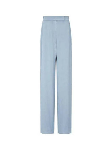 Women s Jacquard Check Wide Pants Light Blue - EMPORIO ARMANI - BALAAN 1