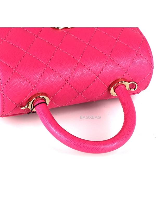 CH Caviar Coco Handle Mini Hot Pink Gold Plated CH42BG031 - CHANEL - BALAAN 6