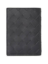 Intrecciato Flap Half Wallet Blue Charcoal - BOTTEGA VENETA - BALAAN 3