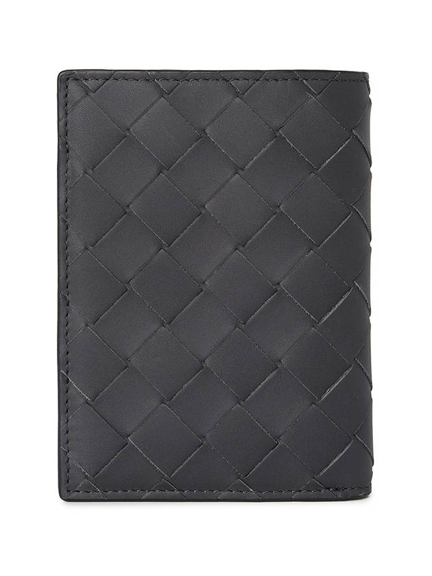 Intrecciato Flap Half Wallet Blue Charcoal - BOTTEGA VENETA - BALAAN 3