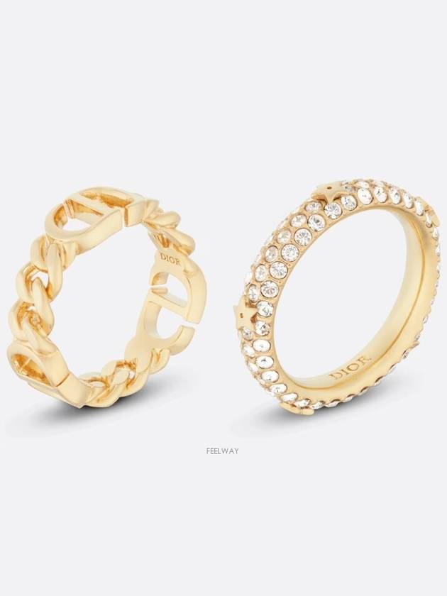 Petit CD Logo Ring Set Gold - DIOR - BALAAN 2