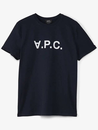 VPC Logo Organic Cotton Short Sleeve T-Shirt Navy - A.P.C. - BALAAN 2