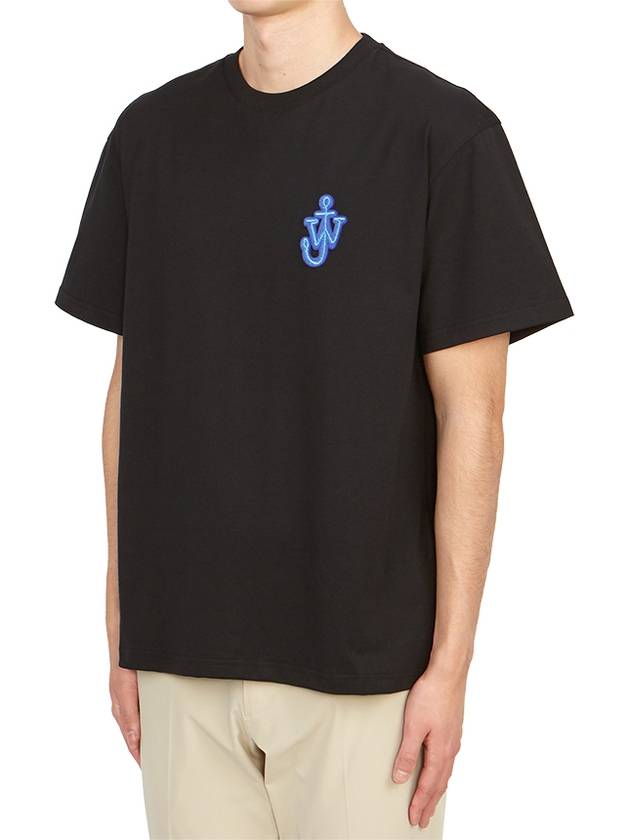 Anchor Patch Cotton Short Sleeve T-Shirt  Black - JW ANDERSON - BALAAN 5