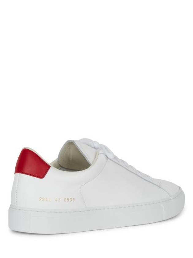 Retro Low Top Sneakers Red White - COMMON PROJECTS - BALAAN 4