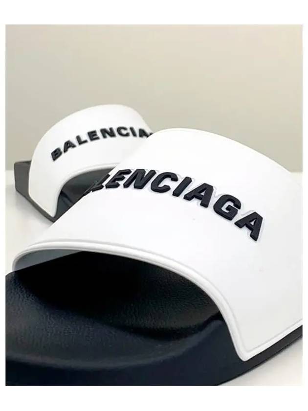 Logo Pool Slippers White - BALENCIAGA - BALAAN 5