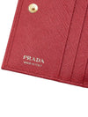 Small Saffiano Leather Half Wallet Red - PRADA - BALAAN 9