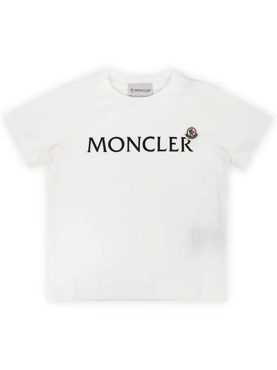 Kids lettering logo wappen short sleeve ivory 8C00003 89AFV 034 - MONCLER - BALAAN 2