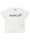 Kids lettering logo wappen short sleeve ivory 8C00003 89AFV 034 - MONCLER - BALAAN 1