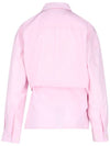 Dry Silk Straight Collar Twist Shirt Pink - LEMAIRE - BALAAN 3