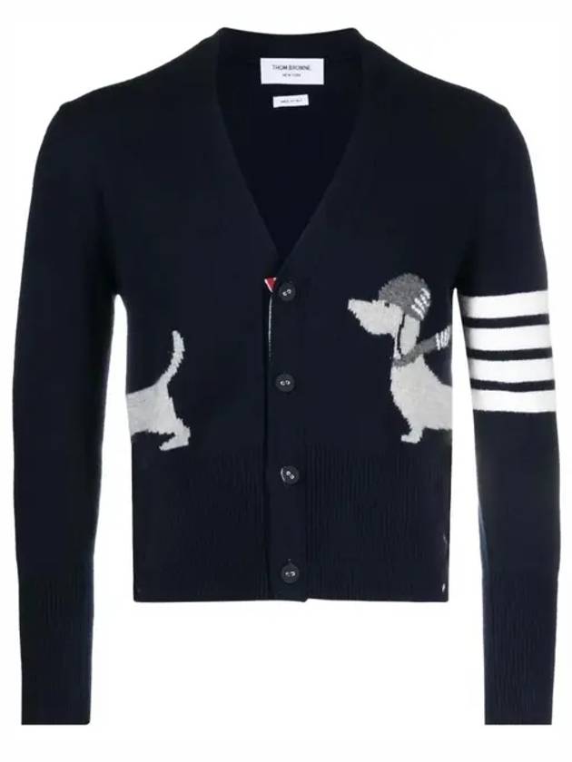 Hector 4 Bar Stripe Cardigan Black - THOM BROWNE - BALAAN 2