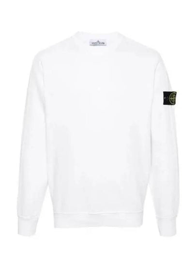 Cotton Crew Neck Sweatshirt White - STONE ISLAND - BALAAN 2