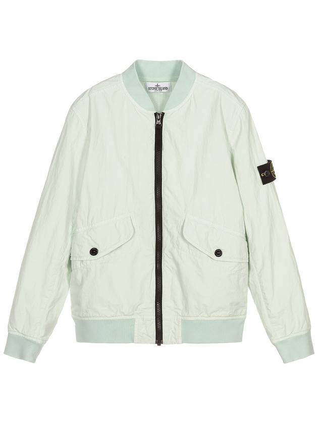 Kids Wappen Patch Bomber Jacket Blue - STONE ISLAND - BALAAN 1