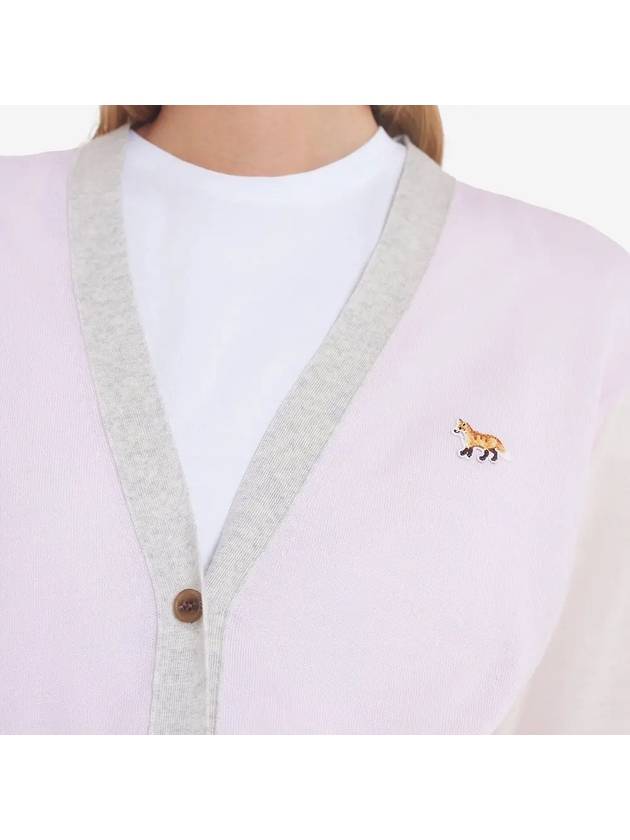 Baby Fox Patch Color Block Cardigan Pale Pink - MAISON KITSUNE - BALAAN 4