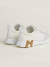 Bouncing Sneakers Women's Mesh Suede White Brown - HERMES - BALAAN 4