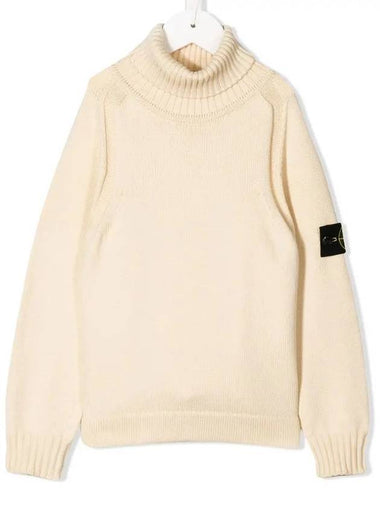 Kids Waffen Turtleneck Knit Ivory 7116520A2 V0093 - STONE ISLAND - BALAAN 1