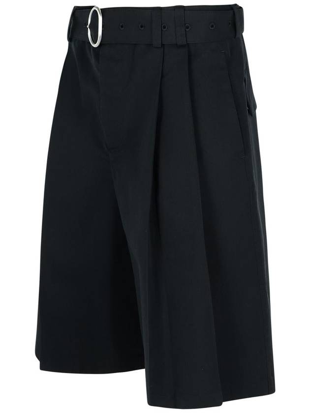 Jil Sander Black Cotton Blend Bermuda Shorts - JIL SANDER - BALAAN 2