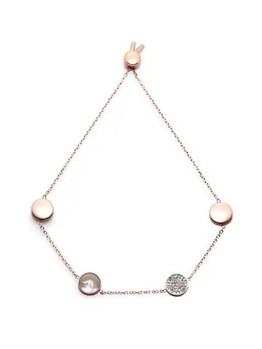 Women's Logo Crystal Bracelet Rose Gold - EMPORIO ARMANI - BALAAN.