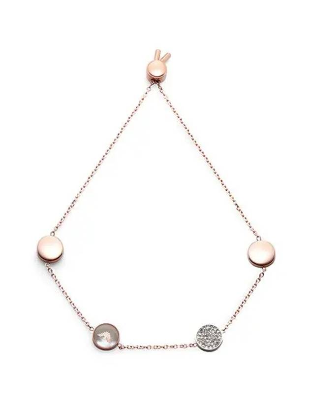 Women's Logo Crystal Bracelet Rose Gold - EMPORIO ARMANI - BALAAN 3