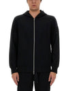 Hartsfield Logo Patch Zip Up Hoodie Black - MOOSE KNUCKLES - BALAAN 2