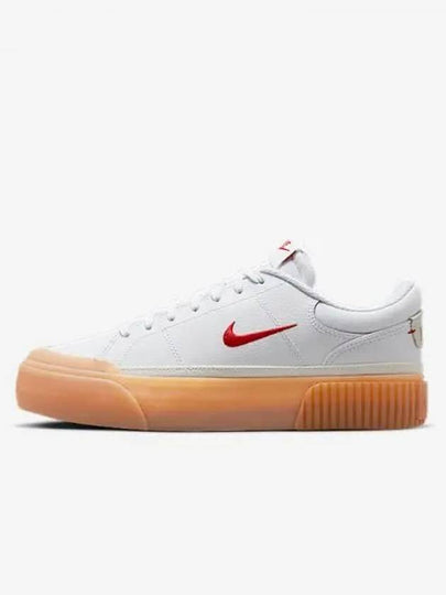 Court Legacy Lift Low Top Sneakers University Red White - NIKE - BALAAN 2