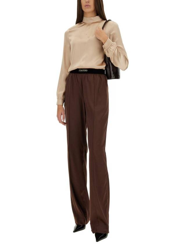 Denim Straight Pants PAW397FAX881KB750 DARK BROWN Brown - TOM FORD - BALAAN 5