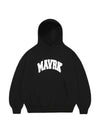 Unisex M Curved Logo Overfit Balloon Hooded Sweatshirt Black - MAVRK - BALAAN 2