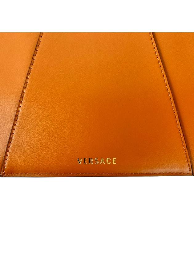 Brown Mini Leather Pouch DP8G975V - VERSACE - BALAAN 6